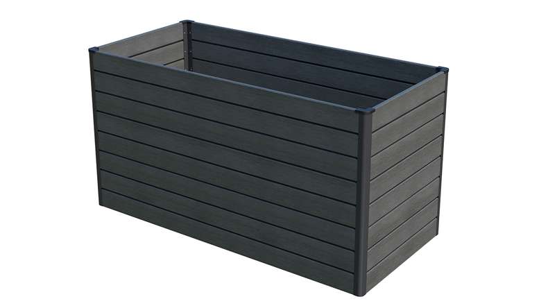 planeo BPC-Rhombus letto rialzato rettangolo - grigio pietra co-ex. 150 x 70 x 79 cm