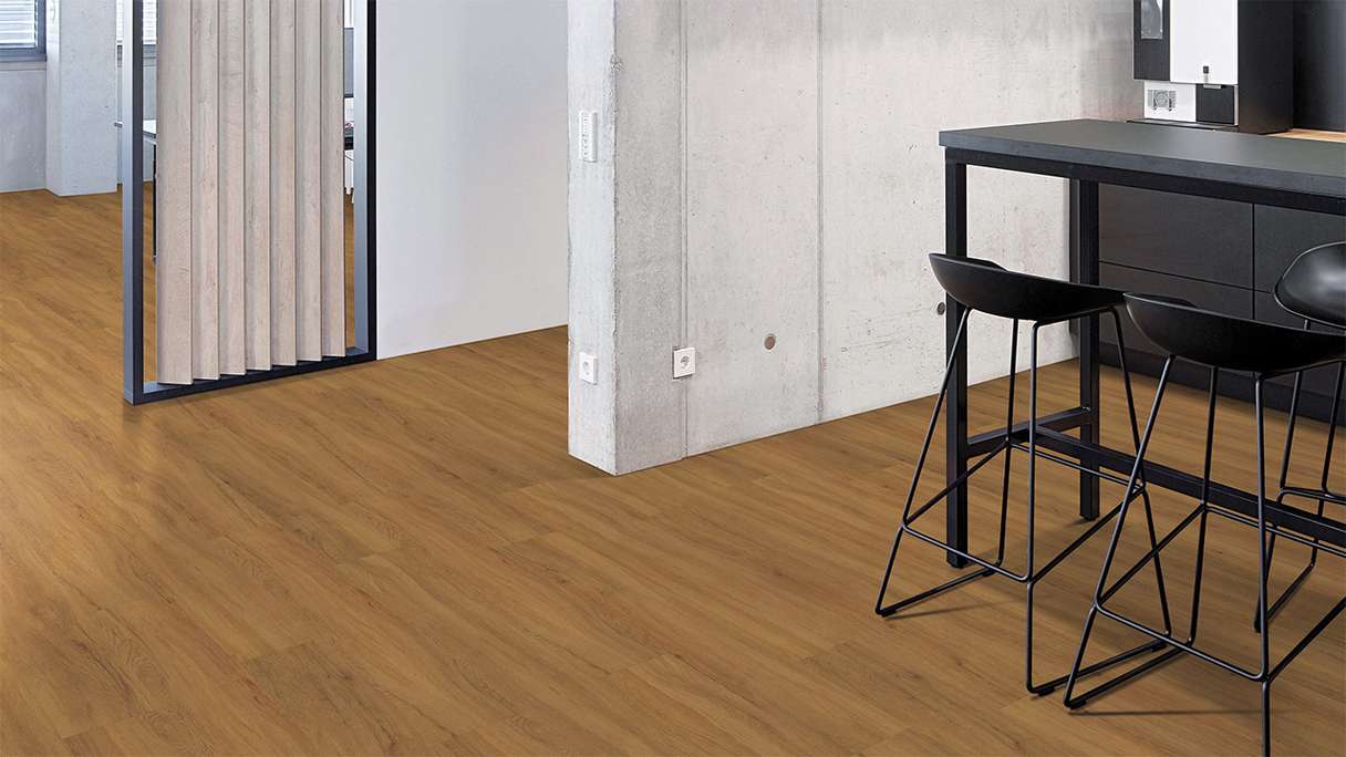 planeo Vinile rigido a incastro - FlexCore 30 Rovere caramello | Isolamento acustico integrato (plfc-5301FS30)