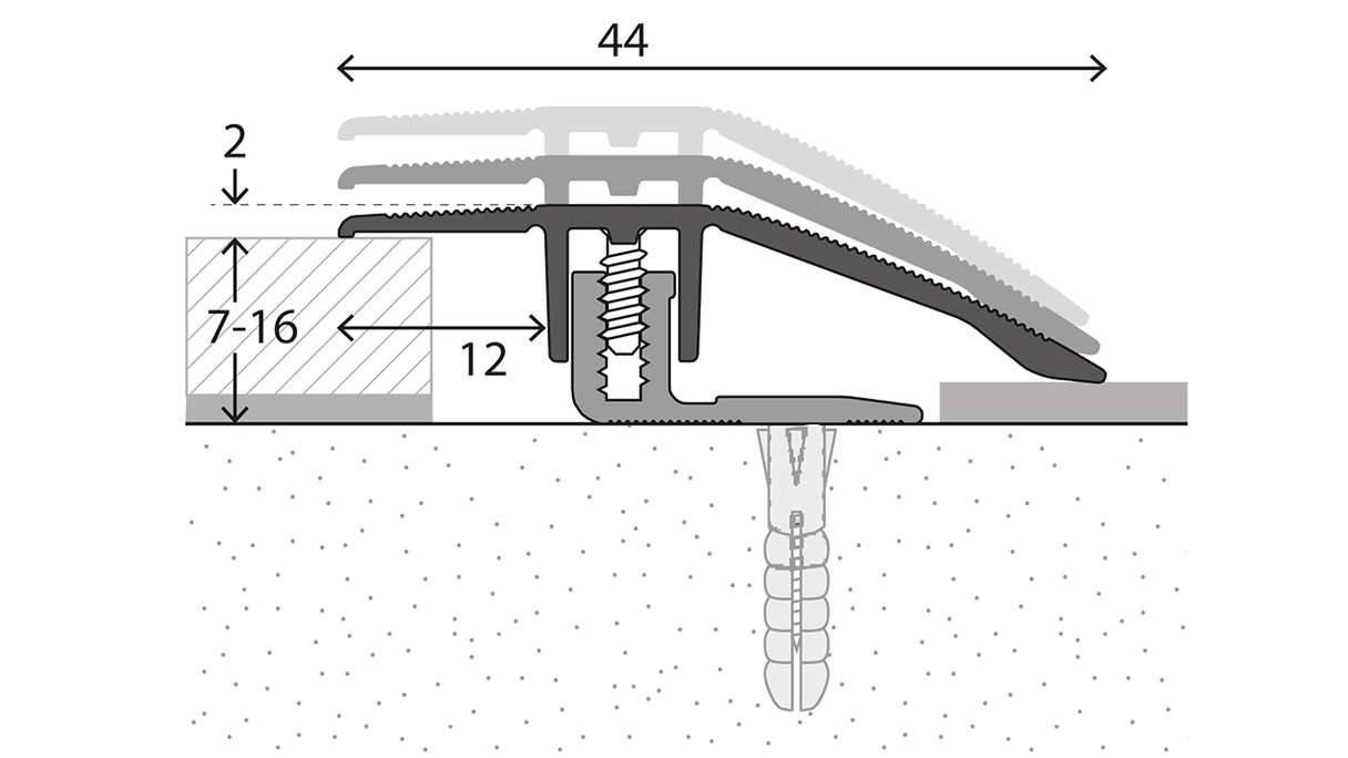 profilo di regolazione planeo 022 - 100 cm