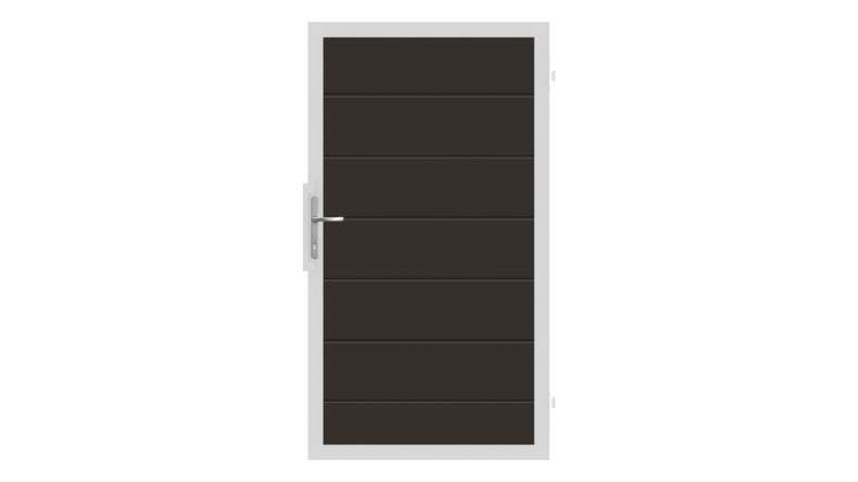 planeo Gardence Strong XL - Porta universale BPC Grigio antracite con telaio in alluminio argento
