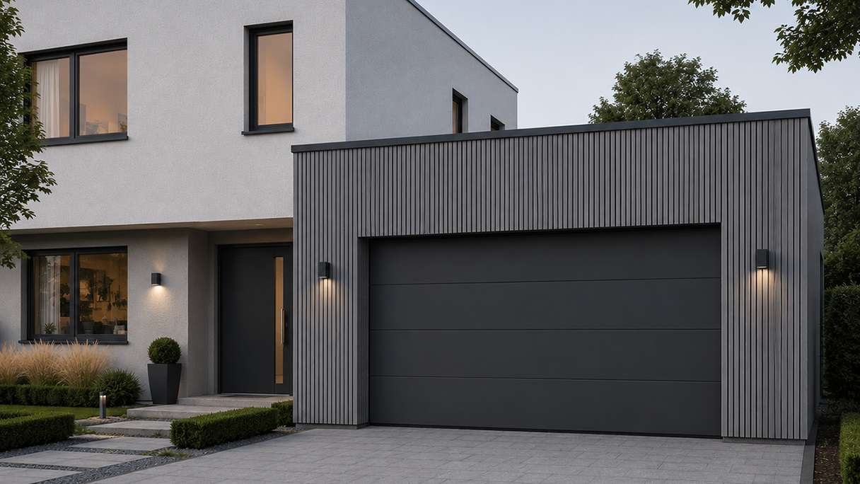 planeo NOVA - Listello a rombo in WPC CoEx per rivestimento di facciate, grigio, 4 m