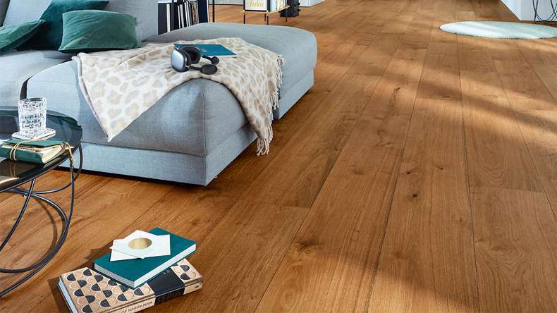MEISTER Lindura pavimento in legno HD 400 - 08911 Rovere autentico marrone castagno oliato naturale 2200 x 270 x 11 mm (500213-2200270-08911)