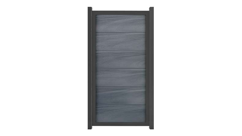 planeo Gardence Guard - Recinzione in BPC verticale Grigio pietra coex con telaio in alluminio antracite