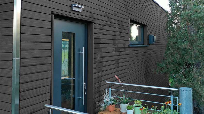 planeo Fassado - Rivestimento di facciata a rombi in WPC antracite