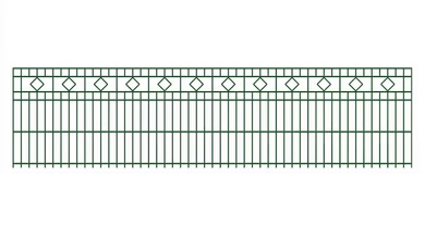 recinzione a doppio picchetto planeo quadrato 6/6/6 RAL 6005 verde muschio