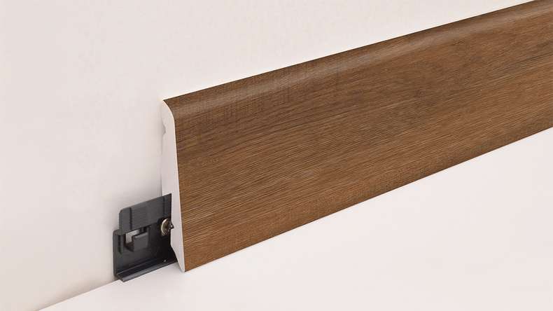 battiscopa planeo SolutionX 2in1 - 2400 x 14 x 58 mm rovere scuro (SL0080)