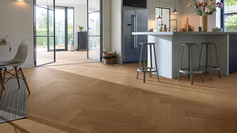 MEISTER Lindura pavimento in legno HS 500 - 20233 Rovere classico marrone argilla laccato ultra opaco 700 x 140 x 11 mm (500010-0700140-20233)