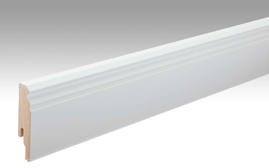 Battiscopa MEISTER Uni bianco lucido DF 324 - 2380 x 80 x 18 mm (200001-2380-00324)