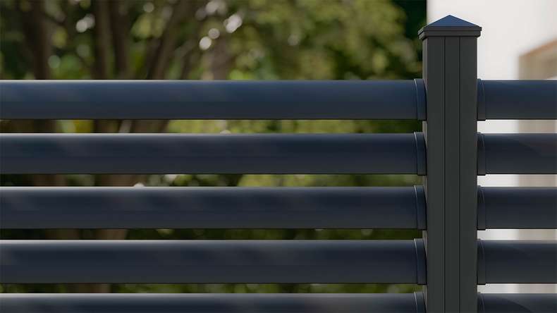 planeo Gardence Metallic Ellipse - Recinzione da giardino in alluminio quadrata Antracite | DB703
