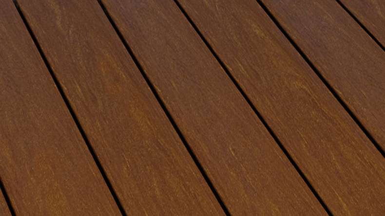 planeo pavimenti WPC - decking noce massiccio strutturato - goffrato/scanalato