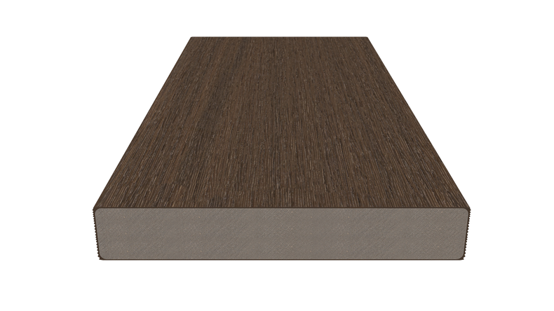 planeo UNIDeck - Doghe per terrazza rivestite in WPC CoEx, Ipe marrone, 3 m - strutturate/liscie spazzolate