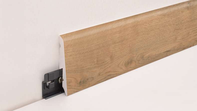 battiscopa planeo SolutionX 2in1 - 2400 x 14 x 58 mm rovere marrone dorato (SL0077)