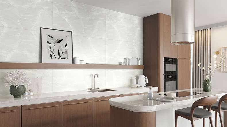 rivestimento planeo SPC - CeraRock Tile Marmo Grigio Chiaro 120 x 60 cm