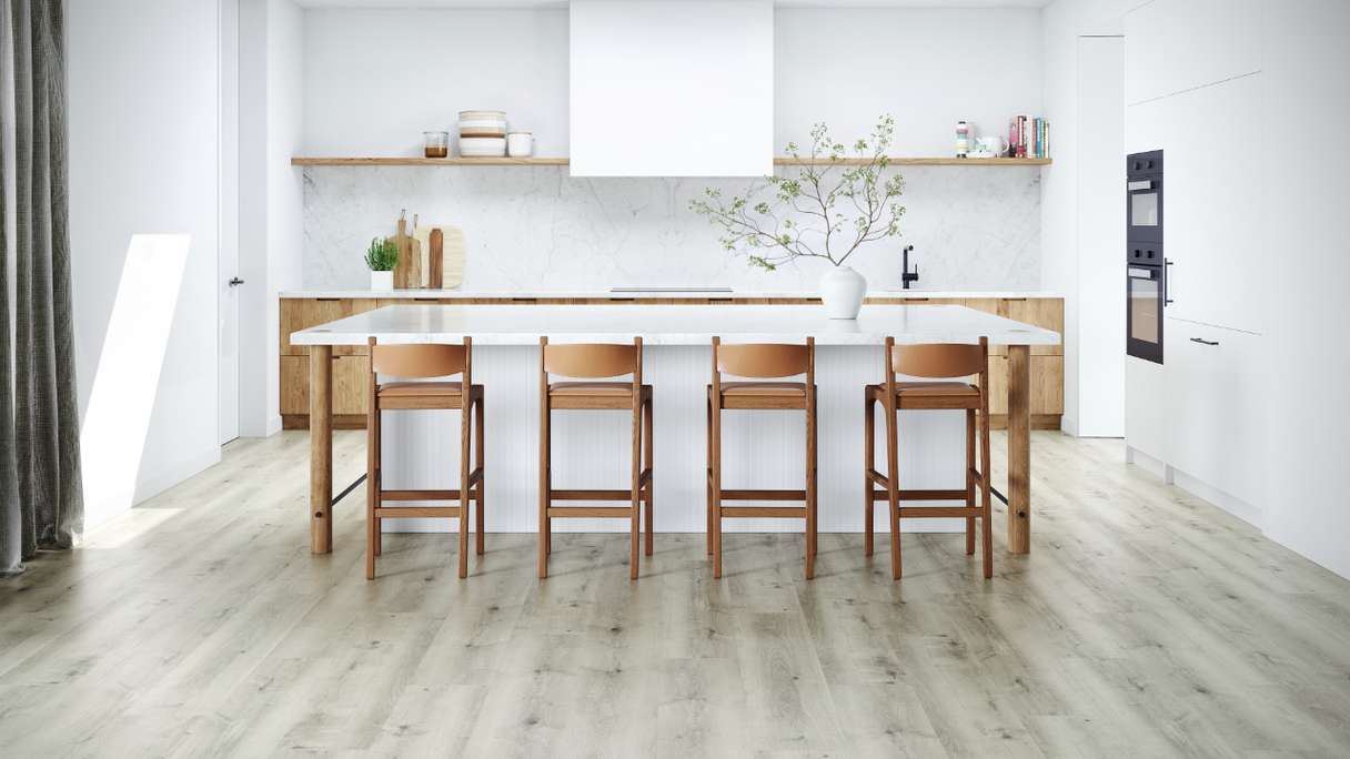 planeo Rigido Vinile ad incastro - SolutionX 2in1 Oak Light Grey | Isolamento acustico integrato (ECF-0076)