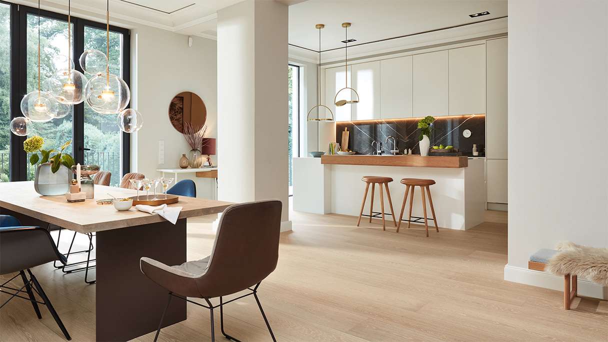 MEISTER Lindura pavimento in legno HD 400 - 08922 Rovere naturale champagne laccato ultra opaco 2200 x 270 x 11 mm (500214-2200270-08922)