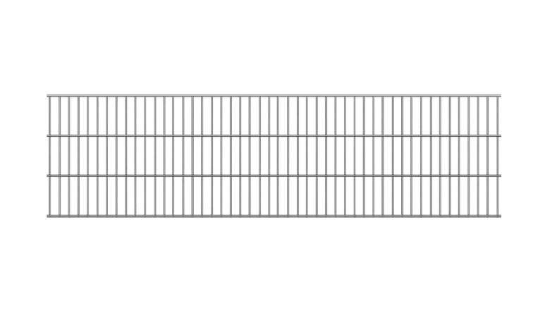 Recinzione a doppia rete pesante 8/6/8 zincata a caldo Altezza - 630 x 2510 mm