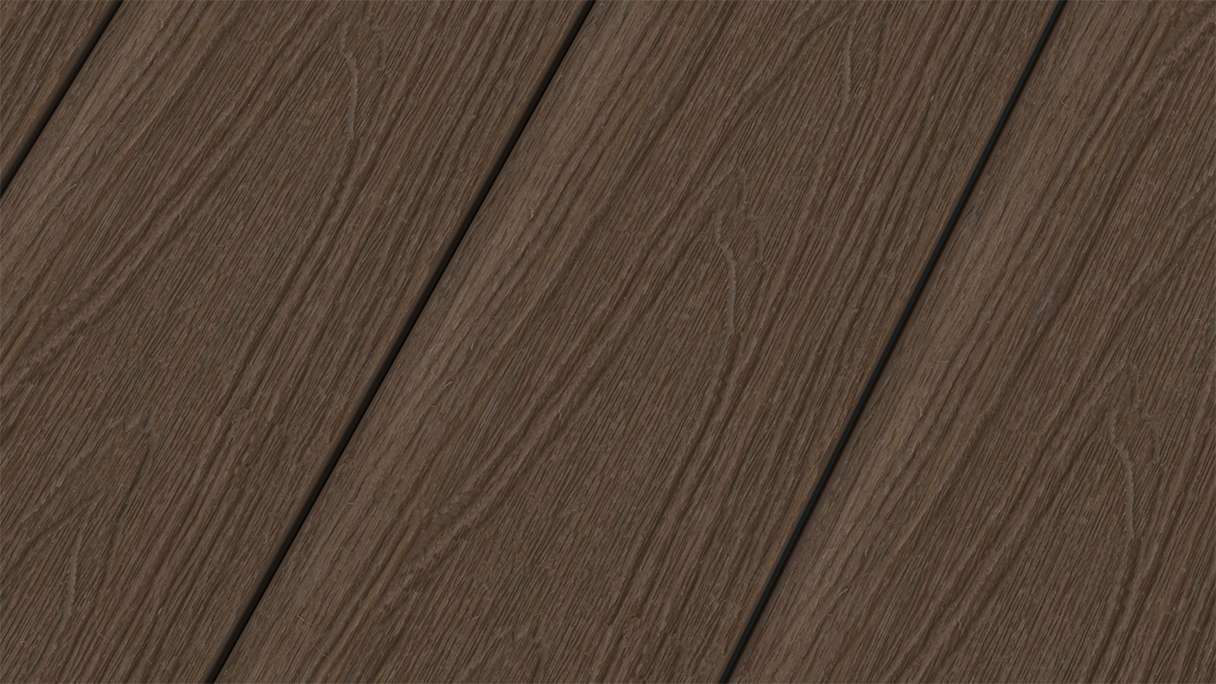planeo MAXLine Nature - Pannello per decking XL rivestito in WPC CoEx a camera cava - Ipe Brown 3m strutturato/liscio spazzolato