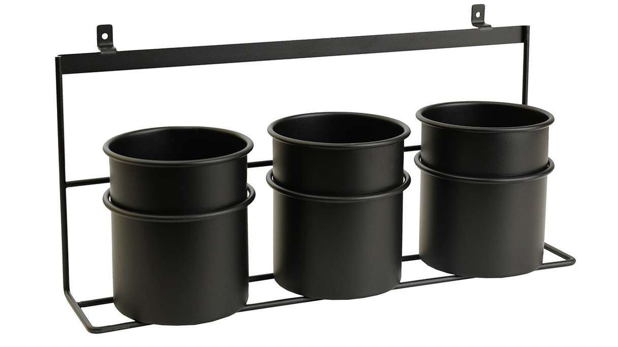 planeo storage - nero 3 pz. Tazza con supporto