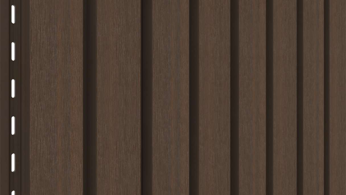 planeo LINEA Wide - Rivestimento per facciate in WPC CoEx, colore Ipe marrone, 2900 x 181 mm