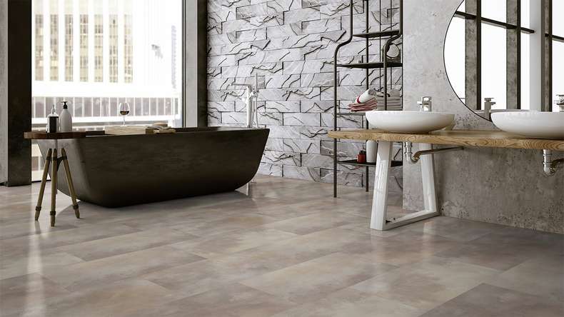 Gerflor Vinile ad incastro - Virtuo 30 Rigid Acoustic Acuarela Taupe | isolamento acustico integrato (39101476)