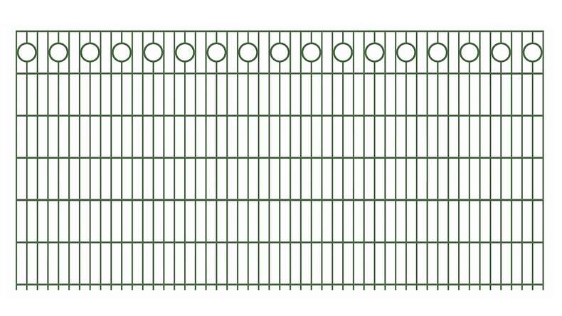 recinzione decorativa a doppio binario Halo 6/6/6 RAL 6005 verde muschio