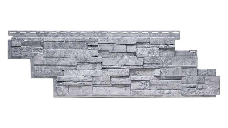 pannello per facciata planeo effetto pietra - NoviStone Grigio 1054 x 334 mm