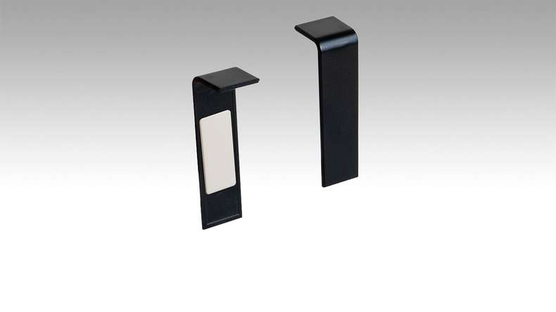 Raccordo autoadesivo MEISTER per profilo battiscopa 15 MK | 15 F MK | 20 PK | 20 PK Aqua 2039 Nero (800034-04-02039)