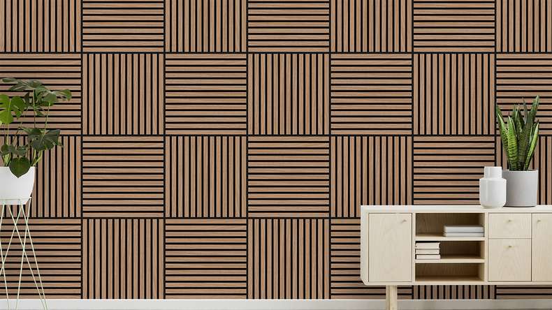 pannello acustico planeo - MixWall Timber Solid Ravon Oak 52 x 52 cm | impiallacciato in vero legno (PLMW-30311C)