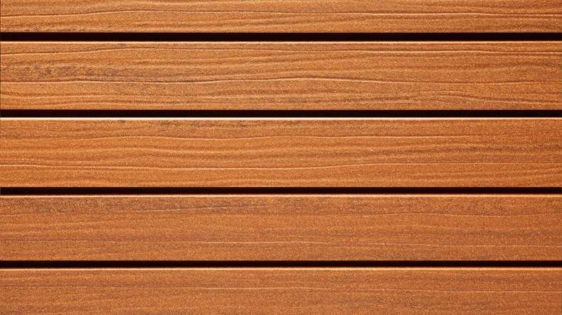planeo Fassado - Rivestimento di facciata a rombi in WPC Prime marrone ambra