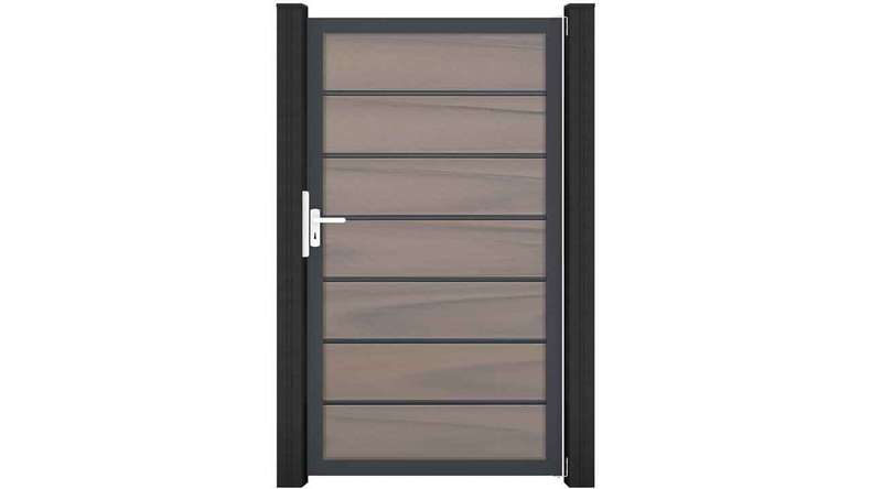 planeo Gardence Deluxe - Porta universale BPC Bicolore co-ex con antracite telaio in alluminio 180x100x4cm
