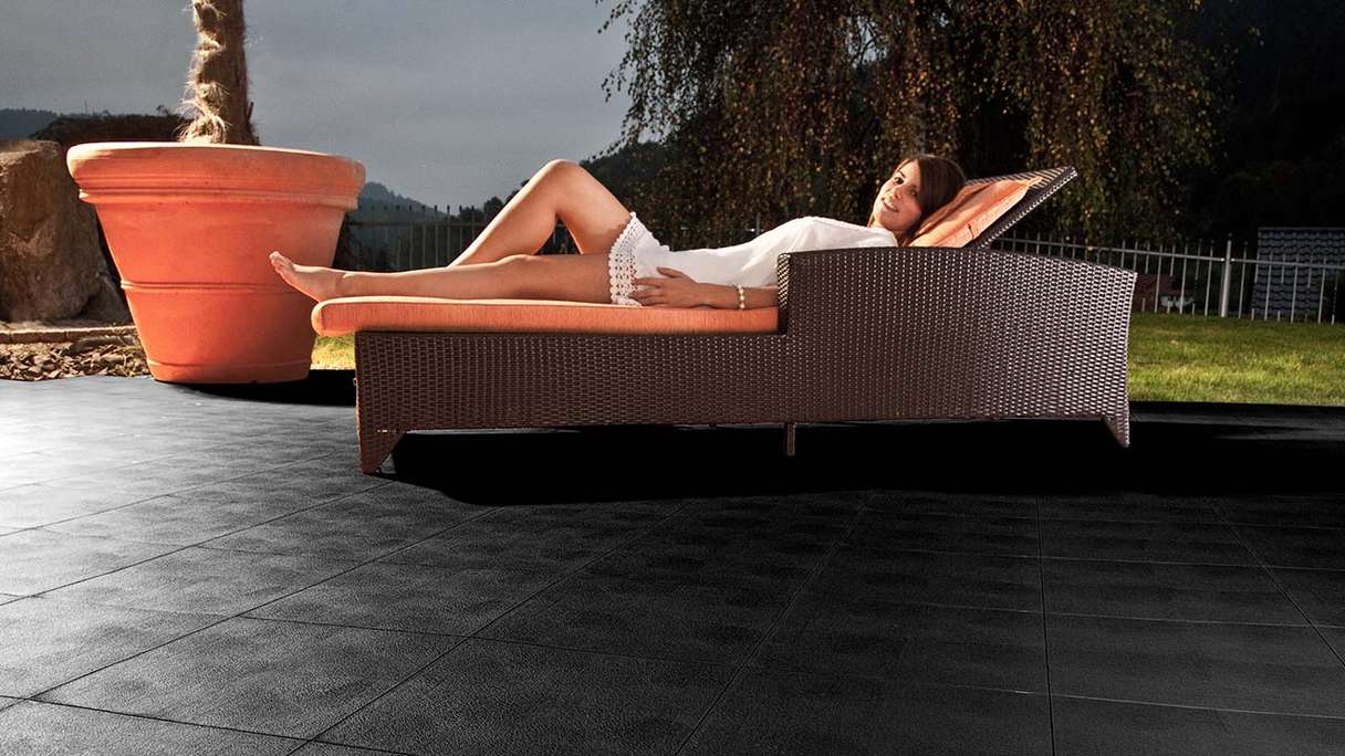 planeo click tile Floor - nero