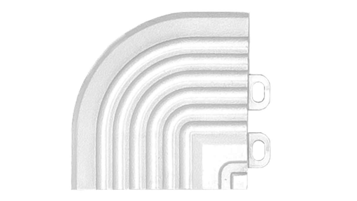 Modulo angolare planeo per piastrelle a incastro 40 x 40 cm - bianco