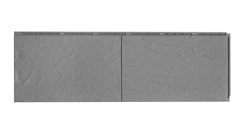 Pannello per facciate Zierer look ardesia SS1 - 1115 x 359 mm grigio pietra in GRP