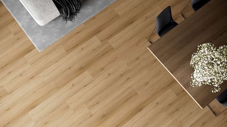 planeo Vinile rigido a incastro - HOMEtec Pro 50 IXPE Pure Canyon Oak | Isolamento acustico integrato (RP-G50-3)