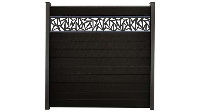 planeo Gardence Strong - recinzione a innesto BPC Triangolo nero co-ex 180 x 180 cm
