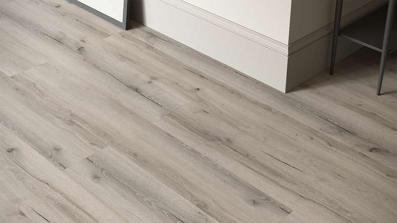 planeo Vinile rigido a incastro - GRANDline Rovere grigio rustico | Isolamento acustico integrato (NF-GL-705-N)