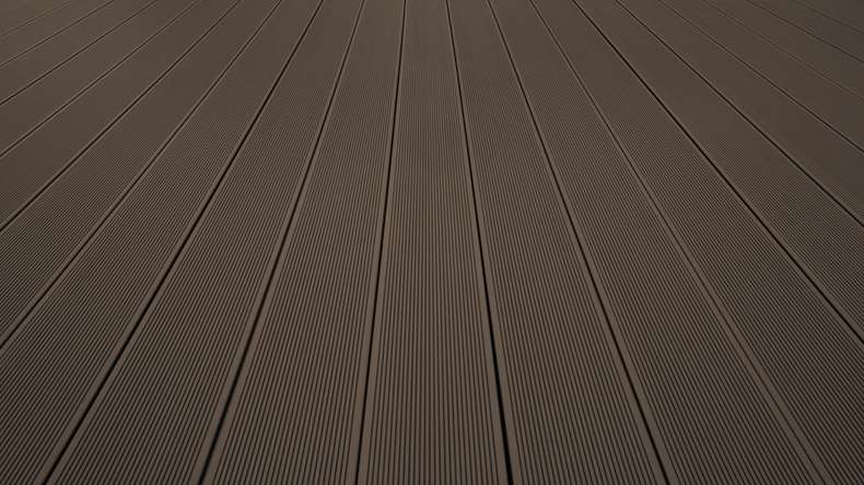 TitanWood set completo 5m struttura a listello cavo scanalato marrone scuro 55,5m² incl. alluminio-UK