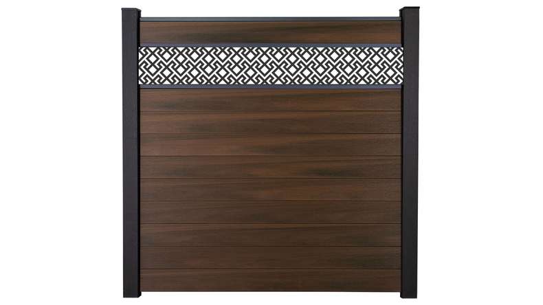 planeo Gardence Strong - recinzione a innesto BPC Abstract Walnut co-ex 180 x 180 cm