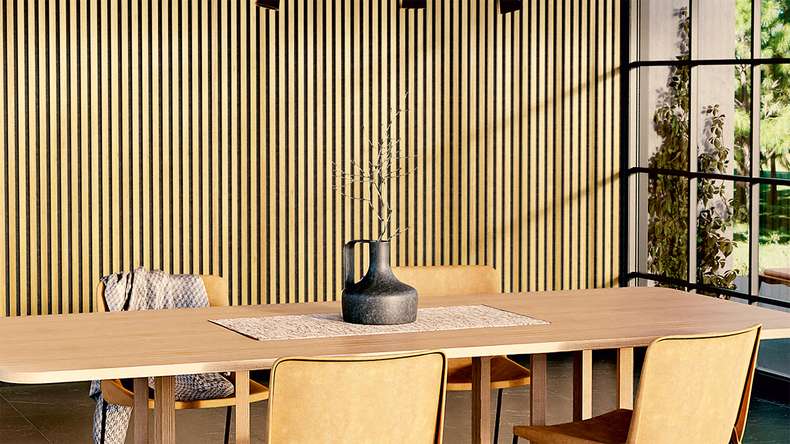 Skaben Pannelli acustici SilentWall Comfort - rovere marrone chiaro - 250 x 30 cm