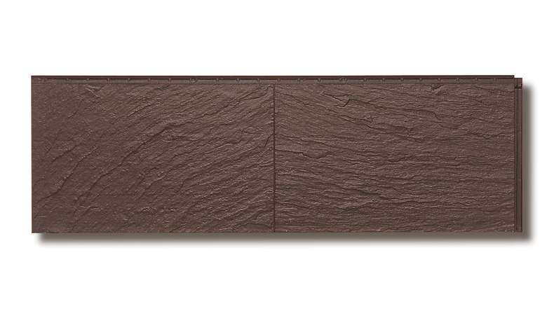 Pannello per facciate Zierer ardesia SS1 - 1115 x 359 mm marrone di GFK
