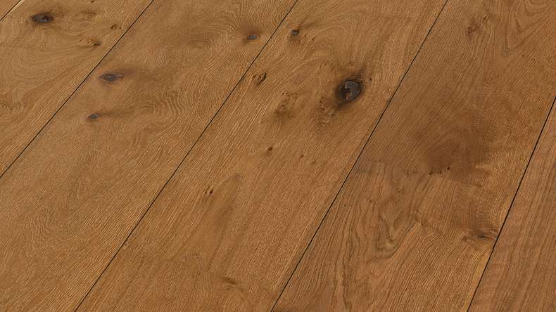 MEISTER Lindura pavimento in legno HD 400 - 08911 Rovere autentico marrone castagno oliato naturale 2200 x 270 x 11 mm (500213-2200270-08911)