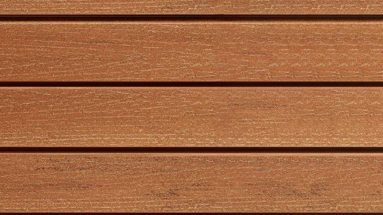 planeo Fassado - Rivestimento facciata a fasce romboidali WPC marrone ambra XL 4 m