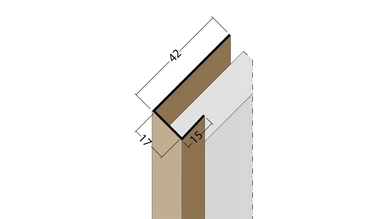 planeo Protect profilo terminale - AP 17mm montaggio 5000mm lunghezza bianco