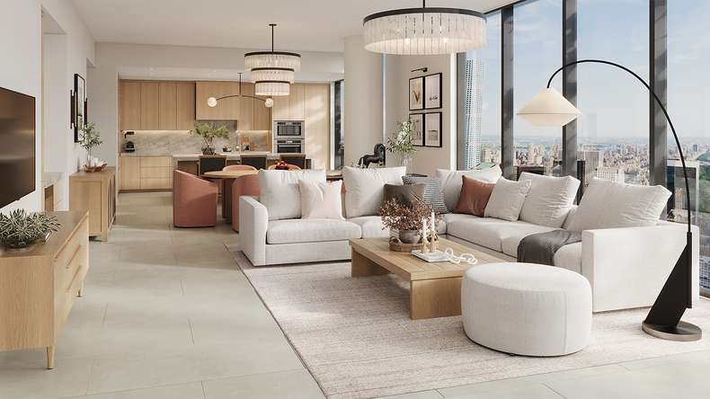 planeo Rigid Click Vinyl - Grigio chiaro XXL Tile | Isolamento acustico integrato (DF-KF-794-030)