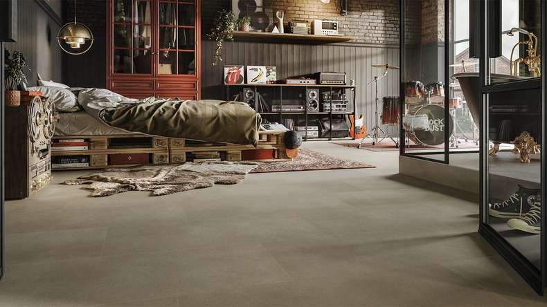 MEISTER design flooring dryback vinile DB 155 - 20210 Struttura dei pori in pietra d'oro (400058-0914457-20210)