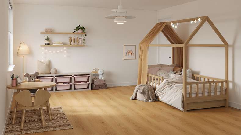 Lys&Land Vinile Klick rigido - Fjordline XL Oak Nova Tavola XL lunga 1,83 m e isolamento acustico integrato (SP183-09)