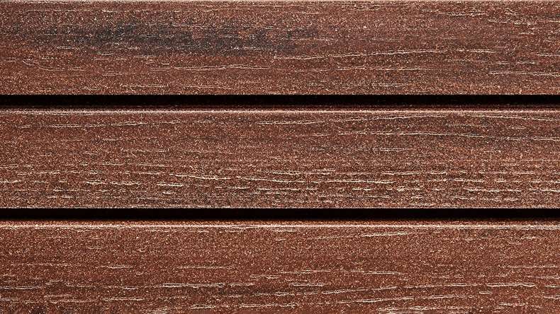 planeo Fassado - Rivestimento facciata a fasce romboidale WPC marrone Piccolo 6 m