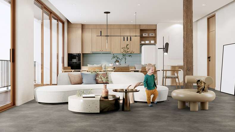 Pavimento Gerflor CV - TEXLINE Nature 2380 Leone Charcoal