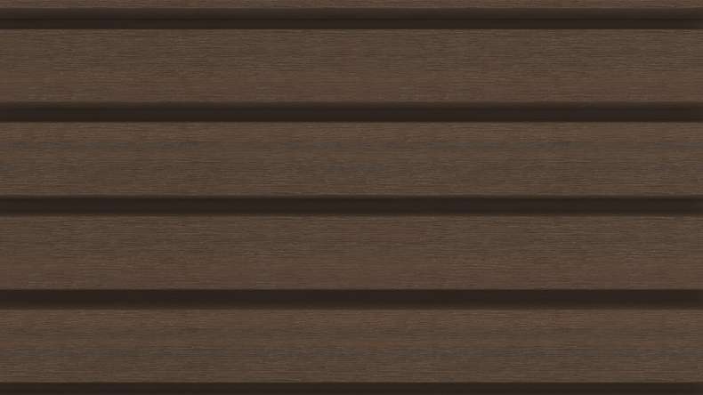 planeo LINEA Wide - Rivestimento per facciate in WPC CoEx, colore Ipe marrone, 2900 x 181 mm