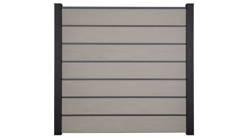 planeo Gardence Deluxe - Recinzione in BPC Bicolore White